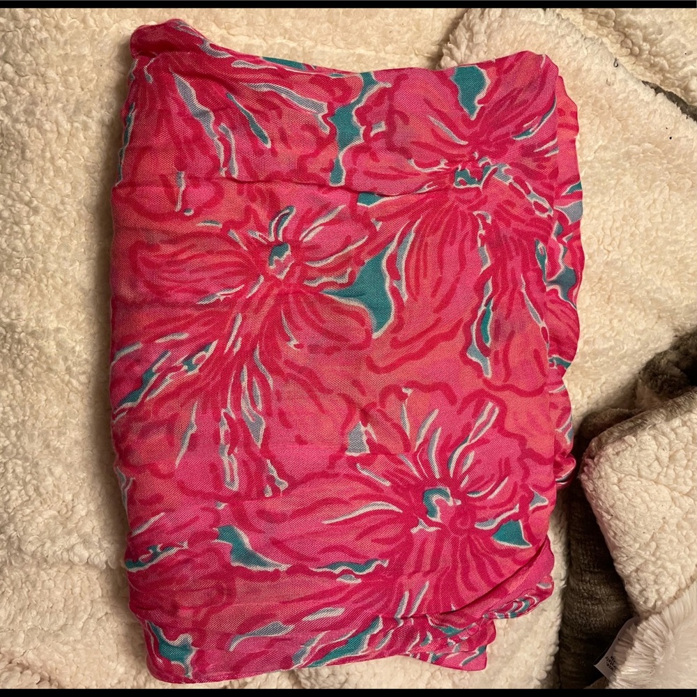 Lilly Pulitzer pink scarf